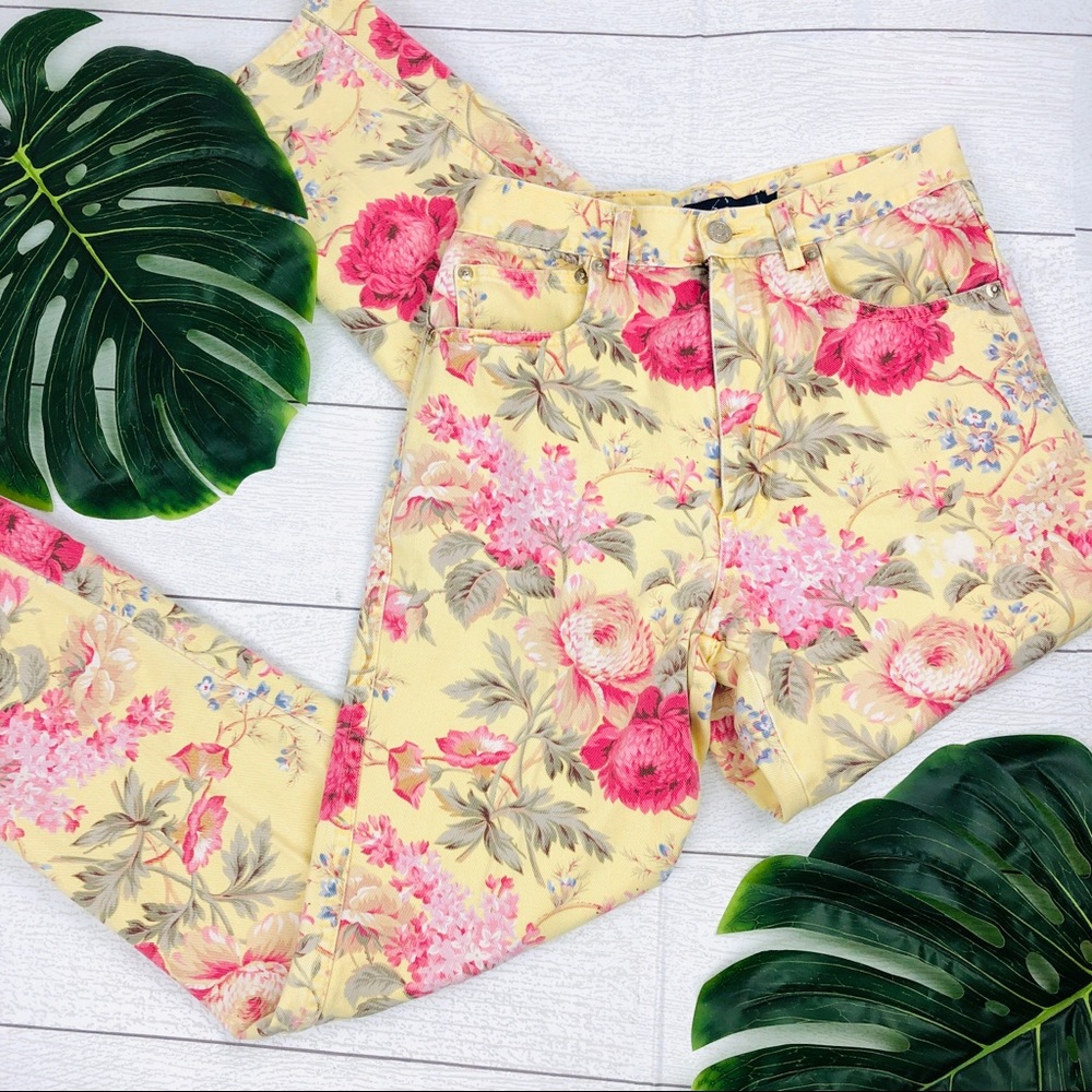 Ralph Lauren VTG Floral Print High Rise Mom Jeans